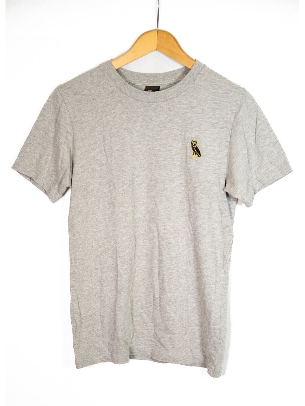 October's Very Own Gray T-Shirt Embroidered Gold Logo - Men's Small